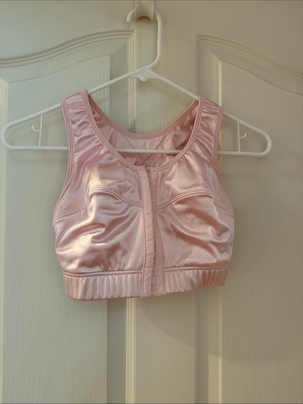 Enell Front‑Closure Satin Pink Support Bra